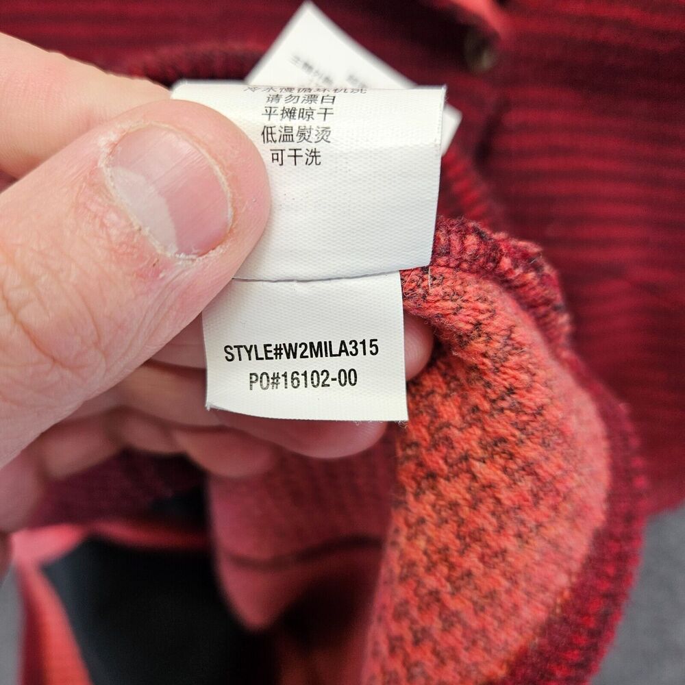 Prana Milana Jacket Women Size Small Red Striped Wool Blend Button Up - Picture 9 of 12